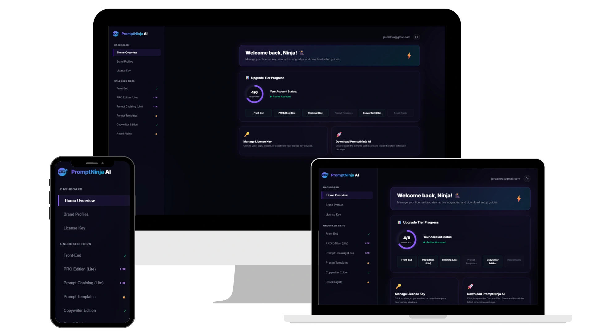 PromptNinja AI Suite Mockup